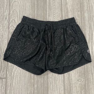 ZYIA Black Leopard Print Women's Shorts